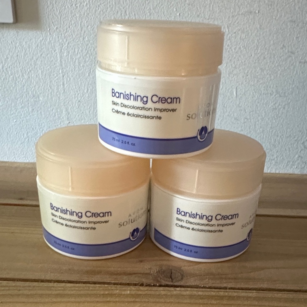 Avon Banishing Cream - White and Cream 3 jars. Never used.